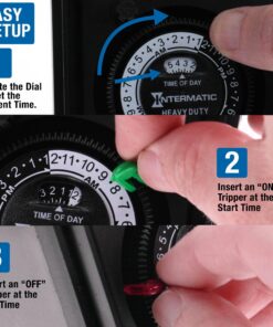 Intermatic P1121 Heavy Duty Outdoor Timer 15 Amp/1 HP for Pumps, Aerators, Heaters, Holiday Decorations and Landscape Lighting , Black 13 81TkK4ksBML