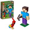 LEGO Minecraft Steve BigFig with Parrot 21148 Building Kit (159 Pieces) (Discontinued by Manufacturer) 46 81Tke6c11yL