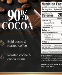 Lindt EXCELLENCE 90% Cocoa Dark Chocolate Bar, Chocolate Candy for Christmas and Holidays, 3.5 oz. (12 Pack) 19 81TkwByBYVL