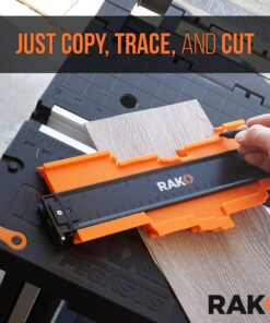 RAK Contour Gauge - Christmas Gifts for Dad - 10 Inch Edge Profile Measuring Tool with Lock - Adjustable Irregular Shape Outline of Flooring, Laying Tile, Woodwork, Construction - Stocking Stuffers 12 81TlY11uOJL