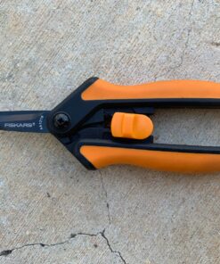 Fiskars Micro-Tip Pruning Snips - 6" Garden Shears with Sharp Precision-Ground Non-Stick Coated Stainless Steel Blade - Gardening Tool Scissors with SoftGrip Handle Pruning Snips (Non-Stick) 31 81Tlbi BlgL