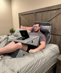 Homemate 6 PCS Orthopedic Bed Wedge Pillow Set,Post Surgery Foam Pillow for Neck, Back and Leg Pain Relief, Triangle Sit Up Pillow Adjustable- Anti Snoring, Heartburn, Acid Reflux & GERD Sleeping Grey 21 81Tm1IVQLAL