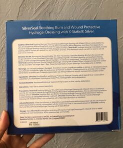 SilverSeal Burn and Wound Dressing | Hydrogel Pads with X-Static Silver | Soothing, Moist & Protective | Burns, Cuts & Wounds | 4 Sterile Dressings 4"x4" Patch (4 Count) 48 81TmXZS7bpL