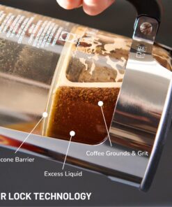 ESPRO - P7 French Press - Double Walled Stainless Steel Insulated Coffee and Tea Maker with Micro-Filter - Keep Drinks Hotter for Longer, Perfect for Home (Brushed Stainless Steel, 32 Oz) 32 Ounce Brushed Stainless Steel 12 81Tpk53AptL