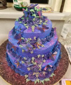 Sugar Robot Inc. Edible Butterflies Small Premium Crafted Made in the USA Cake and Cupcake Toppers, Decoration (Blue) Blue 40 81Tq5KfFW6L