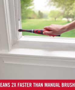 Rubbermaid Reveal Cordless Battery Power Scrubber, Gray/Red, Multi-Purpose Scrub Brush Cleaner for Grout/Tile/Bathroom/Shower/Bathtub, Water Resistant, Lightweight, Ergonomic Grip (1839685) 35 81TqGHETkFL