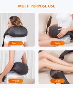 Snailax Shiatsu Neck and Shoulder Massager - Back Massager with Heat, Deep Kneading Electric Massage Pillow for Neck, Back, Shoulder,Foot,Body Black 632 25 81TqU nDE1L