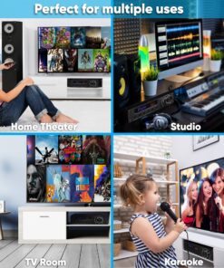 Pyle - PFA560BT - Wireless Bluetooth Home Audio Amplifier - 100W 5.1 Channel Home Theater Power Stereo Receiver, Surround Sound w/HDMI, AUX, FM Antenna, Subwoofer Speaker Input, 12V Adapter, Black Upgraded model 12 81TqbUTTsEL