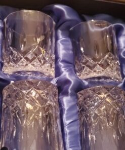 Amlong Crystal Lead-Free Double Old Fashioned Crystal Whiskey Glass - Classic Stylish Design – Perfect for Scotch, Bourbon, Cognac and Cocktail Glasses, 9 oz., Set of 4 With Gift Box Classic - 9 Ounce 33 81TqongwSCL