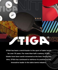 STIGA Evolution Performance Ping Pong Paddle - 6-ply Light Blade - 2mm Tournament-Approved Premium Sponge - Flared Handle for Next-Gen Grip & Control - Performance Table Tennis Racket Original Version 27 81TrliIM2fL