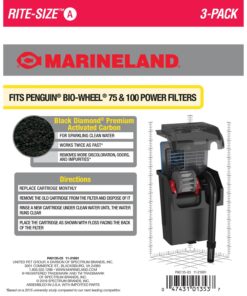 MarineLand Penguin Power Filter Cartridge Rite-Size A, 3 Count, Replacement Cartridge For Aquarium Filtration, A - Red, Model:PA0135-03 3-Count Size A 13 81TsNbibCtL