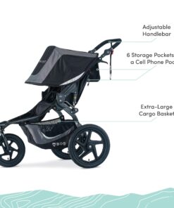 BOB Gear Revolution Flex 3.0 Jogging Stroller, Graphite Black Single 25 81TtoojHA2L