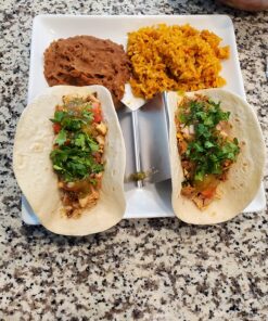 Pack of 4 - Stainless Steel Taco Holder Stand - Truck Tray Style - Each Rack Holds Up to 3 Tacos - Oven, Grill & Dishwasher Safe - Size 8" x 4" x 2" 4 Pack 35 81Tup5hL8L