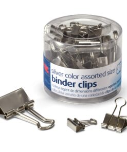 Officemate Silver Binder Clips, Assorted Sizes, 30/Tub (31021) 20 81TwQDGbyrL
