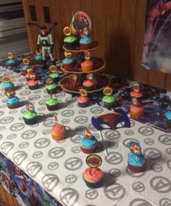 Fun Express - Superhero Baking Cups W/picks - Party Supplies - Serveware & Barware - Misc Serveware & Barware - 100 Pieces 16 81U mnKxsvL 1