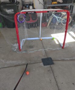 Mylec Easy Assemble Steel Hockey Goal for Indoor + Outdoor - 52” x 43” x 28” - 17 pounds - Light + Portable 21 81U x 2SMVL