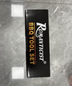 ROMANTICIST 28pc BBQ Accessories Set with Thermometer - The Very Best Grill Gift on Birthday Wedding - Heavy Duty Stainless Steel Grill Set in Case for Outdoor Cooking Camping Grilling Smoking 28PCS SILVER 34 81U2P0ApAvL