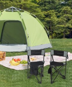 Alternative view of REDCAMP 2 Pack Tripod Camping Chairs Folding Lightweight, Portbal 3 Legged Tripod Stool Seat with Backrest, Small Travel Chairs Compact for Adults Fishing Hunting, Black