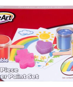 Alternative view of RoseArt Washable Finger Paints Set Includes Paint Paper Sponges and Wood Spatula Packaging May Vary (CYM28)