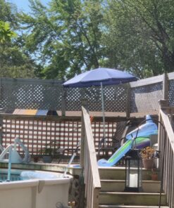 ONIVA - a Picnic Time Brand Outdoor Canopy Sunshade Beach Umbrella 5.5' - Small Patio Umbrella - Beach Chair Umbrella, (Navy Blue),822-00-138-000-0 Navy Blue 38 81U4qXthWGL