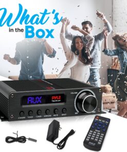 Alternative view of Pyle - PFA560BT - Wireless Bluetooth Home Audio Amplifier - 100W 5.1 Channel Home Theater Power Stereo Receiver, Surround Sound w/HDMI, AUX, FM Antenna, Subwoofer Speaker Input, 12V Adapter, Black Upgraded model