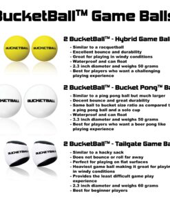 Bucket Ball | Beach Edition | Ultimate Beach, Pool, Yard, Camping, Tailgate, BBQ, Backyard, Lawn, Water, Wedding, Events, Indoor, Outdoor Game – Best Gift Toy for Boys, Girls, Teens, Adults, Family Party Pack 10 81U5REREEbL