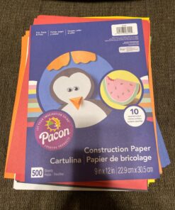 Prang (Formerly Art Street) Construction Paper, 10 Assorted Colors, Standard Weight, 9" x 12", 500 Sheets 31 81U76Cwyh5L