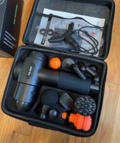 TOLOCO Massage Gun Deep Tissue, Back Massage Gun for Athletes for Pain Relief, Percussion Massager with 10 Massages Heads & Silent Brushless Motor, Christmas Gifts for Men&Women, Black 63 81U8Xli n6L 1