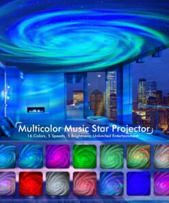 Rossetta Galaxy Projector, Star Projector Light for Bedroom, Bluetooth Speaker and 8 White Noise, Night Light for Kids Adults Game Room, Home Theater, Ceiling, Christmas, Room Decor Black Galaxy 22 81U9zpuF8jL