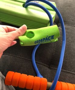 Geospace Jumparoo Deluxe Bungee Boing Foam Bouncing Toy - The Squeakiest, Easiest Pogo Stick Ever! for Kids 3 Years & Up, Pogo Stick Green 32 81UA8ZHKGEL