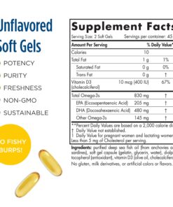 Alternative view of Nordic Naturals Pro Prenatal DHA, Unflavored - 830 mg Omega-3 + 400 IU Vitamin D3-90 Soft Gels - Supports Brain Development in Babies During Pregnancy & Lactation - Non-GMO - 45 Servings