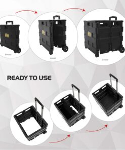 Olympia Tools 85-010 Grand Pack-N-Roll Portable Tools Carrier with Telescopic Handle, 80 Lb. Load Capacity, Black Grand Pack-N-Roll Portable Tool Carrier 24 81UAnzRFbJL