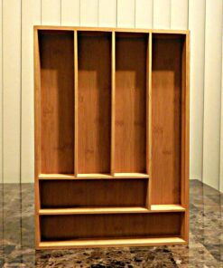 Heim Concept Drawer Organizer Bamboo Cutlery Tray Silverware Organizer/Utensil Holder, Drawer Dividers Organizer for Silverware, Flatware, Knives in Kitchen Non-Expandable, 1PC 22 81UBk3ZAVHL