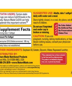 Nature Made CoQ10 100mg, Dietary Supplement for Heart Health Support, 72 Softgels, 72 Day Supply 72 Count (Pack of 1) 16 81UBlLnAKHL
