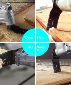 HOTBEST 50Pcs Wood Oscillating Saw Blades Professional Multitool Quick Release Saw Blades Fit Porter Cable Rockwell Makita Black & Decker Ridgid Craftsman Chicago, etc. 14 81UD1ES9ADL
