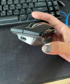 Rapoo Bluetooth Wireless Mouse, 4 Adjustable DPI Rechargeable , Multi-Device (3 Bluetooth+USB) Programmable Ergonomic Mouse with Side Roller, Laser Mouse for Laptop Desktop PC 38 81UD1VVN7L