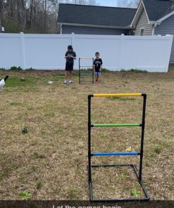 GoSports Ladder Toss Indoor & Outdoor Game Set with 6 Soft Rubber Bolo Balls and Travel Carrying Case - Choose Pro or Classic Classic Ladder Toss 29 81UDNwZzGGL 1