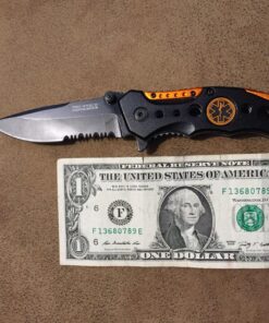 Snake Eye Tactical EMT Black & Orange Folding Pocket Knife 48 81UDWHLS9CL