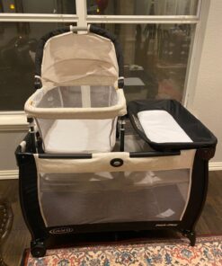 Graco Pack 'n Play Day2Dream Travel Bassinet Playard Features Portable Bassinet Diaper Changer and More (Lo, Lo, W/Fold Flat Bassinet) 38 81UDcWlj4CL