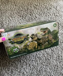 TEMI Dinosaur Toys for Kids 3-5, Realistic Jurassic Dinosaurs Figures with Play Mat & Trees to Create a Dino World Includes T-rex, Triceratops, Velociraptor, Gift for Toddler Boys & Girls 2 3 4 5 6 7 dinosaurs&mat 44 81UG2Ik ML