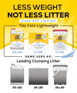 Purina Tidy Cats Light Weight, Low Dust, Clumping Cat Litter 24/7 Performance Multi Cat Litter - 17 lb. Pail 25 81UGym7 21L
