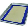 USA Pan Bakeware Nonstick Half Sheet Pan and Silicone Mat Set, 1 EA Half Sheet Pan and Baking Mat Set 18 81UHnv23LvL