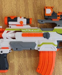 NERF Modulus ECS Motorized Blaster, Removable Scope, Drop Grip, Barrel, Stock, 10-Dart Clip (Amazon Exclusive) Frustration-Free Packaging 29 81UK5p2GBeL