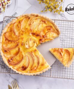 Bakeley 8-Inch Non-Stick Round Tart Pan with Removable Loose Bottom, Quiche Pan for Oven Baking (Champagne Gold) 8" Round (Champagne Gold) 11 81UKIWEOY4L