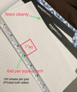 Amazon Basics Quad-Ruled Graph Paper Pad, Pack of 2, 8.5 Inch x 11.75 Inch, White 43 81UKLFQJTJL