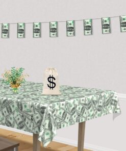 $100 Bill Pennant Banner Party Accessory (1 count) (1/Pkg) 1 $100 Bill Pennant Banner 8 81ULro3UkL