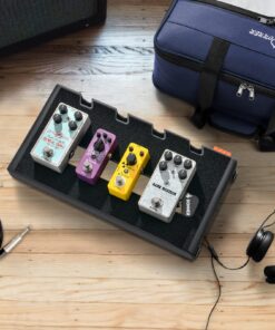 Donner Small Guitar Pedal Board, Mini Effects Pedalboard Power Supply Set DB-S100 with Convertible Bag Backpack, 60" Adhesive Backed Hook-and-Loop and Power Supply Mounting Device,14.46" x 7.51" 14.5" x 7.5" x 2" 19 81UMFRAh5gL