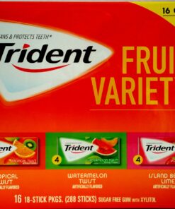 Alternative view of Trident Fruit Variety Pack Sugar Free Gum, 14 Count, Pack of 20