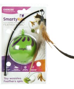 Alternative view of SmartyKat Feather Whirl Electronic Motion Wand Cat Toy, Battery Powered - Green, One Size Set of 1