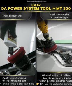 Meguiar's PlastX Clear Plastic Polish, Fast & Easy Plastic Restorer for Headlights, Taillights, Soft Top Windows, and More, Remove Scratches, Cloudiness, Yellowing, and Oxidation, 10 oz. 36 81UMiYnpGwL